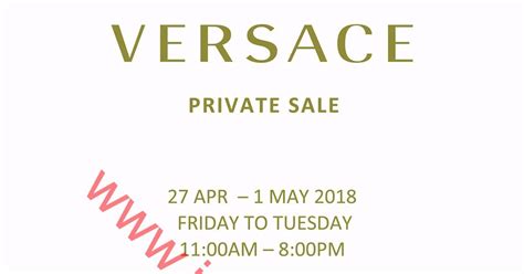 versace private sale